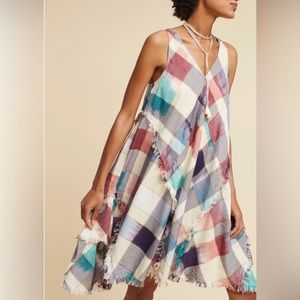 Anthropologie | Metallic Plaid Dress | Size XL